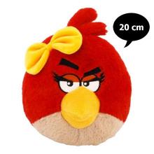 Angry Birds lányos plüss, hangot ad, 20 cm, piros