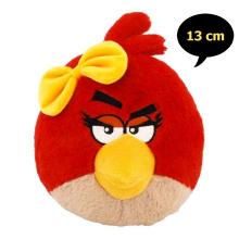 Angry Birds lányos plüss, hangot ad, 13 cm, piros