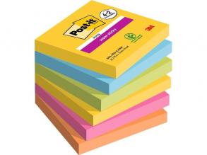 Post-it Super Sticky Carnival 76x76mm 90lapos 4+2db vegyes jegyzettömb