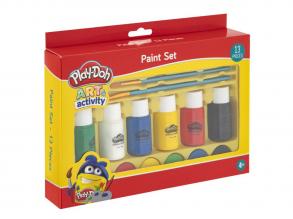 Play-Doh - Festékkészlet, 6 x 30 ml akrilfesték + 2 ecset + 5 vízfesték