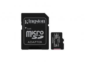 Kingston 128GB SD micro Canvas Select Plus (SDXC Class 10 A1) (SDCS2/128GB) mem.kártya adapterrel