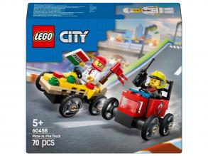 LEGO City: Pizzásautó vs. tűzoltóautó, versenyautós csomag (60458)