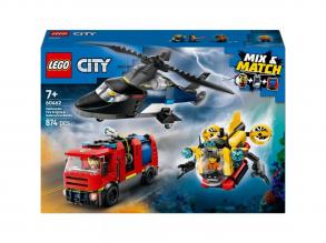 LEGO City: Helikopter, tűzoltóautó és tengeralattjáró egy csomagban (60462)