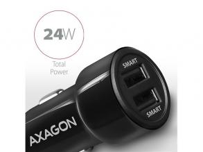 Axagon PWC-5V5 2.4A + 2.4A fekete autós töltő