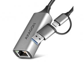 Axagon ADE-TXCA Type-A + Type-C USB 3.2 - Gigabit Ethernet adapter