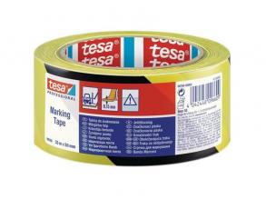 Tesa 60760-93 33mx50mm fekete/sárga jelölőszalag