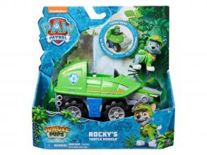 Mancs Orjárat: Jungle Pups Rocky minifigura teknos jármuvel - Spin Master