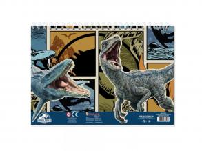 Jurassic World kreatív színezheto vázlatfüzet matricákkal és sablonnal több változatban