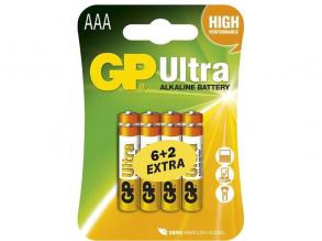 GP Ultra alkáli micro ceruza elem, LR03 (AAA) 6+2db/blister