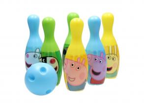 Peppa Pig bowling szett, 7 darab.