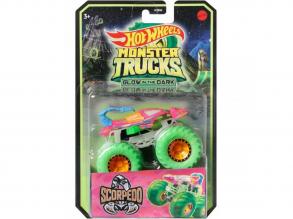 Hot Wheels: Monster Trucks Scorpedo sötétben világító járgány - Mattel