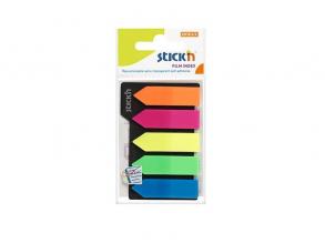 StickN 21143 42x12mm 5x25lapos nyíl formájú neon oldaljelölő címke