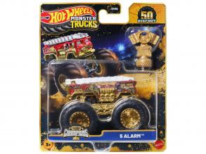 Hot Wheels Monster Trucks: 5 Alarm bajnok kisautó serleggel 1/64 - Mattel