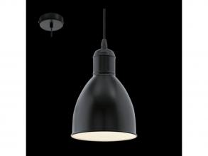 LED lámpa függeszték , mennyezeti , E27 , acél , fekete , fehér , EGLO , PRIDDY , 49464