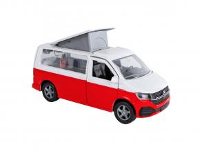 Kids Globe VW Transporter Camper autó, 13,5 cm, visszahúzható