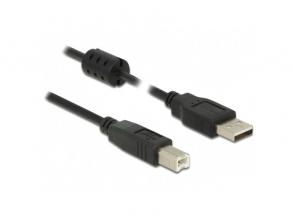 Delock 84895 USB 2.0-A > USB-B apa/apa 1m fekete kábel